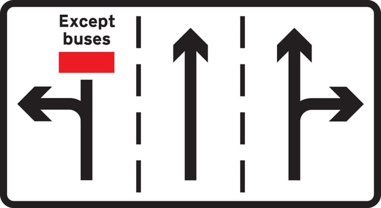 Appropriate traffic lanes at junction ahead - Image 1