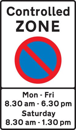Entrance to controlled parking zone - Image 1