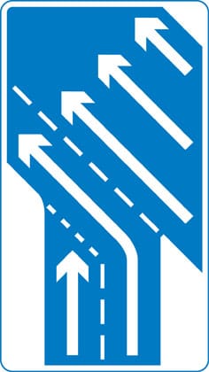 Traffic in right hand lane of slip road joining the main carriageway has priority over left hand lane - Image 1