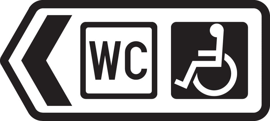 Direction to toilets with access for the disabled - Image 1