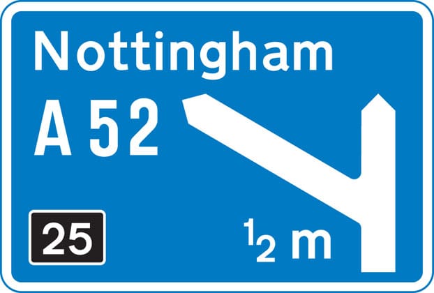 On approaches to junctions (junction number on black background) - Image 1