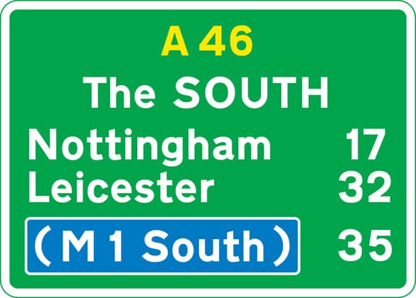 Route confirmatory sign after junction - Image 1