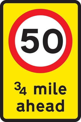 Mandatory speed limit ahead - Image 1