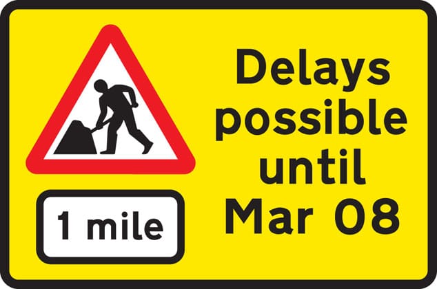 Road works 1 mile ahead - Image 1