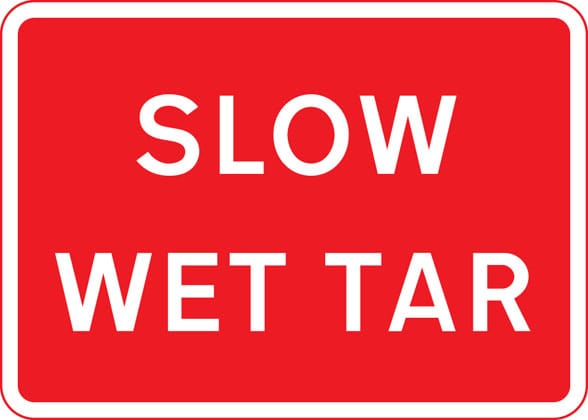 Temporary hazard at road works - Image 1
