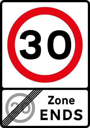 End of 20 mph zone - Image 1