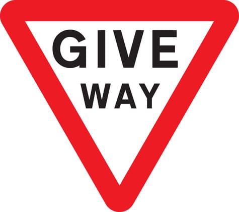 Give way to traffic on major road - Image 1
