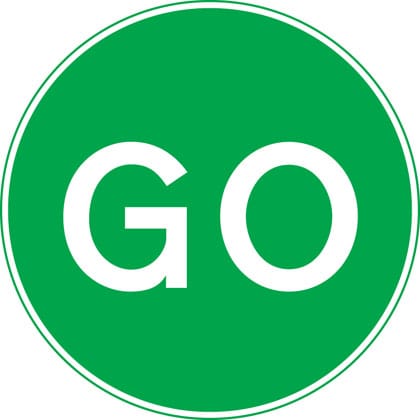 Manually operated temporary STOP and GO signs - Image 1