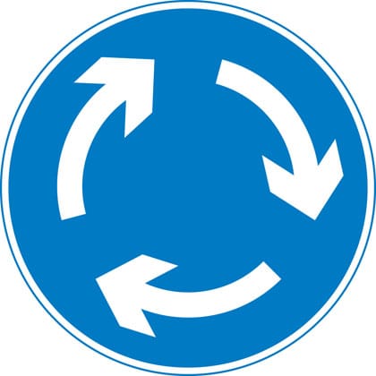 Mini-roundabout (roundabout circulation - give way to vehicles from the immediate right) - Image 1