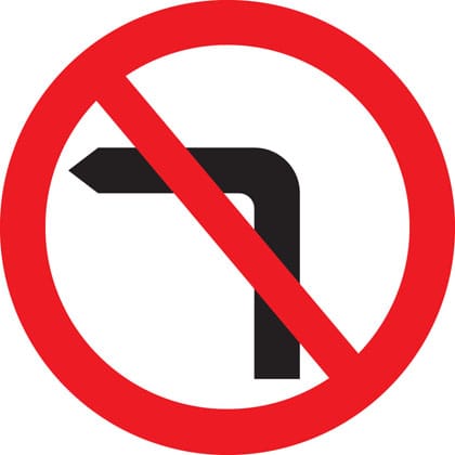 No left turn - Image 1