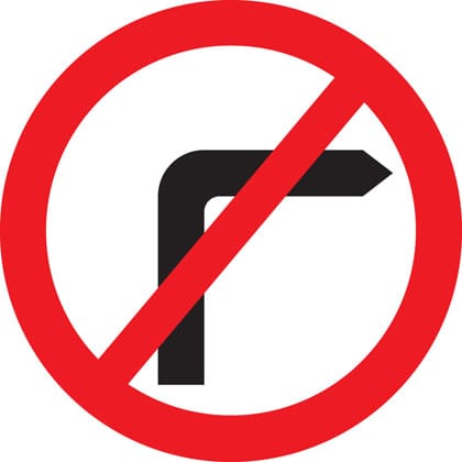 No right turn - Image 1