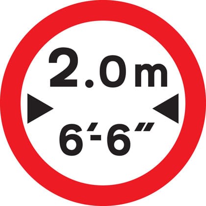 No vehicles over width shown - Image 1