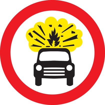 No vehicles carrying explosives - Image 1