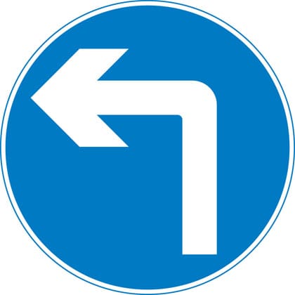 Turn left ahead (right if symbol reversed) - Image 1