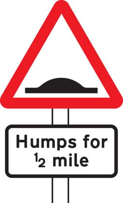 Distance over which road humps extend - Image 1