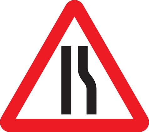 Road narrows on right (left if symbol reversed) - Image 1
